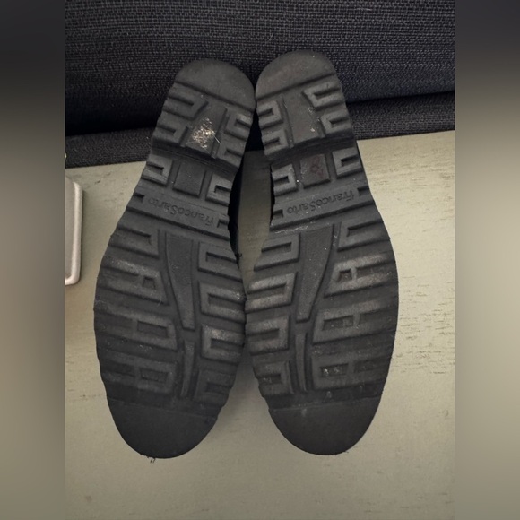 Franco Sarto Carolynn Tassel Loafer Black Patent Leather Lug Sole Slip On Sz 9M - Picture 8 of 10